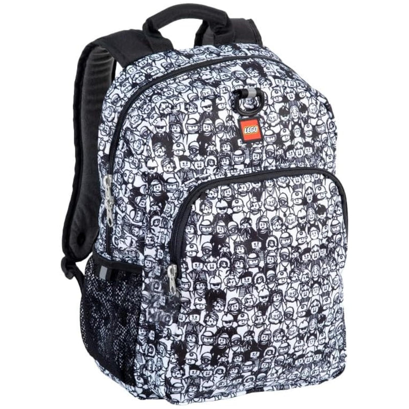LEGO Iconic Prints Kids School Backpack Bookbag, for Travel, On-the-Go, Back to School, Boys and Girls, with Adjustable Padded Straps and Fun patterns, Crowd Color Me