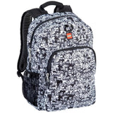 LEGO Iconic Prints Kids School Backpack Bookbag, for Travel, On-the-Go, Back to School, Boys and Girls, with Adjustable Padded Straps and Fun patterns, Crowd Color Me