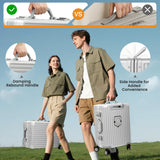 VentureVault Carry On Luggage 22x14x9 Airline Approved, Zipperless Luggage Carry On, Hard Shell Suitcases with TSA Lock, Lightweight Carry On Suitcases with Aluminum Frame (silver, 20inch)