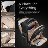 Briggs & Riley Large Cargo Backpack for Women & Men - Laptop Backpack, For Work & Travel, Spacious & Durable, Padded Straps, Fits up to 17" Laptop - @work Collection, Black