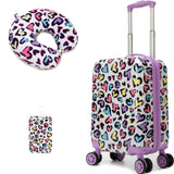 Inprof Kids Luggage with Spinner Wheels Carry on Suitcases for Girls 2 Piece Luggage Sets 16