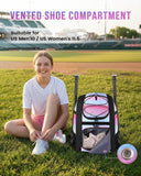 MATEIN Softball Bag, Lightweight Baseball Backpack with Shoe Compartment, Baseball Bag with Fence Hook for TBall Bat & Equipment, Softball Gifts Catchers Backpack for Women Fit Batting Glove, Helmet