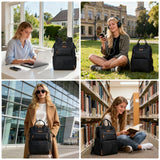 Maelstrom Laptop Backpack, Fits 15.6-17.3 Inch Travel Backpack Gift for Women Men, Waterproof College School Computer Bag, Anti-theft Business Work Bag with Luggage Strap (Black, 15.6 Inch)