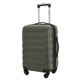 Wrangler 4 Piece Miami Luggage and Packing Cubes Set, Olive Green