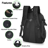 Soccer Backpack for Men and Women,Sports Bag with Ball Compartment,Gym Backpack with Shoe Compartment,Suitable for Basketball,Volleyball,Large Capacity Ball Equipment Youth Basketball Stuff,Black