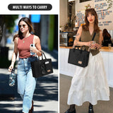Canvas Tote Bag for Women Crossbody Work Purse with Pockets Top Handle Handbag Satchel Bags for Travel Nurse Teacher