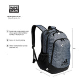 adidas Defender Sports Backpack with Shoe Compartment, Soccer Bag