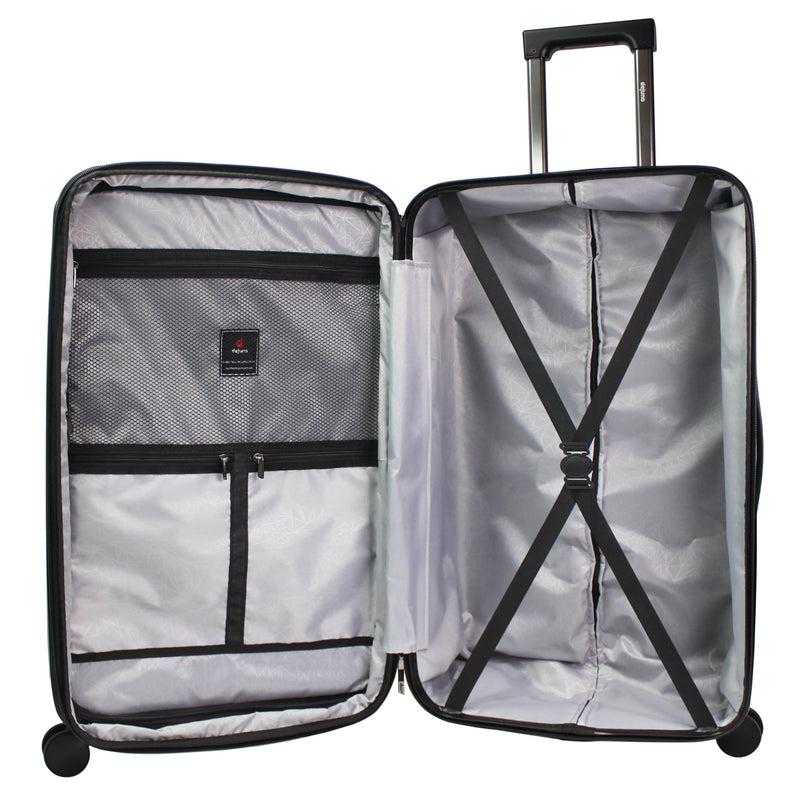 World Traveler Dejuno Colossus Polycarbonate Hardside Expandable Spinner Luggage with TSA Lock and Front Handle, Teal, 26-inch