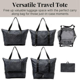 Baggallini Women's Carryall Expandable Packable Tote, Midnight Blossom