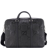 Gucci, Pre-Loved Convertible Briefcase Jumbo GG Embossed Leather, Black