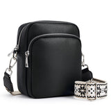KALIDI RFID Phone Bag Small Crossbody Bag Women Shoulder Purse Vegan Leather Zipper Pockets Travel Shopping Daily (BLACK)