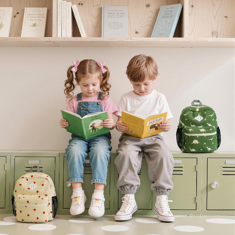 STEAMEDBUN Corduroy Toddler Backpack for Boys Girls 2-4, Kids Preschool Backpack for Kindergarten