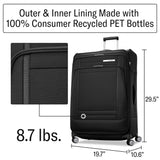Samsonite UpLIFT Lightweight Large Checked Softside Luggage with Spinner Wheels - Expandable - Airline-Approved, Polyester Soft Suitcase for Ultra Light Travel - Black