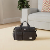 FIORETTO Women's Gym Duffle Bag with Shoes Compartment, 37L Capacity, Ideal for Travel, Gym, Sports, Duffel, Weekender, Black
