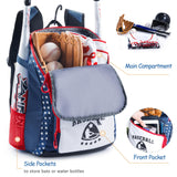VIGEGARI Kids Baseball Bag for Boys 8-12 - Baseball Backpack for Boys 5-8 - Girls Softball Bag - Youth Baseball Bag for T-Ball, Softball Equipment, Baseball Gear, Bat Bag for Boys, Girls