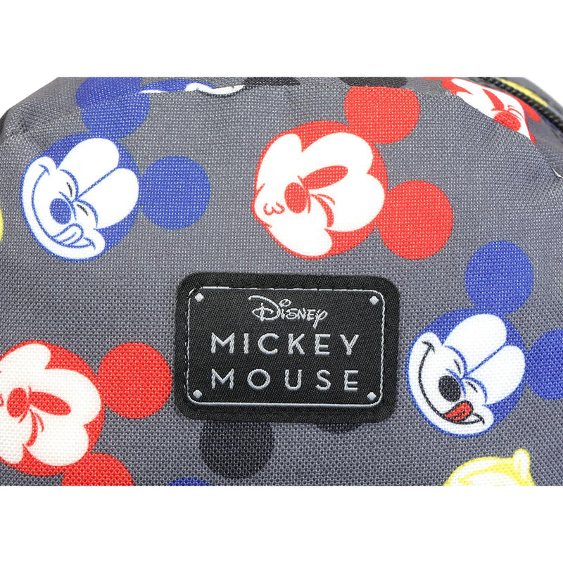Fast Forward Disney Mickey Mouse Mini Backpack - 10" Exclusive Woven Small Backpack with Front Pocket - Adjusts to Fit Adults, Teens, Kids