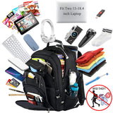 VECKUSON 18.4 Laptop Backpack for unisex, 60L Extra Large Gaming Laptops Back Bag with USB Charger Port,TSA Friendly Flight Approved and RFID Anti-Theft Pocket Heavy-duty Pack,21.3*15.7*11.8inch Grey