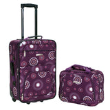 Rockland Fashion Softside Upright Luggage Set, Expandable, Purple Pearl, 2-Piece (14/19)