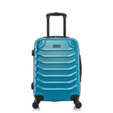 InUSA ENDURANCE Luggage with Spinner Wheels | Durable Lightweight Hardshell Suitcase, Spacious Travel Bag with Handle and Trolley | 20-Inch Carry On Small Luggage | Teal