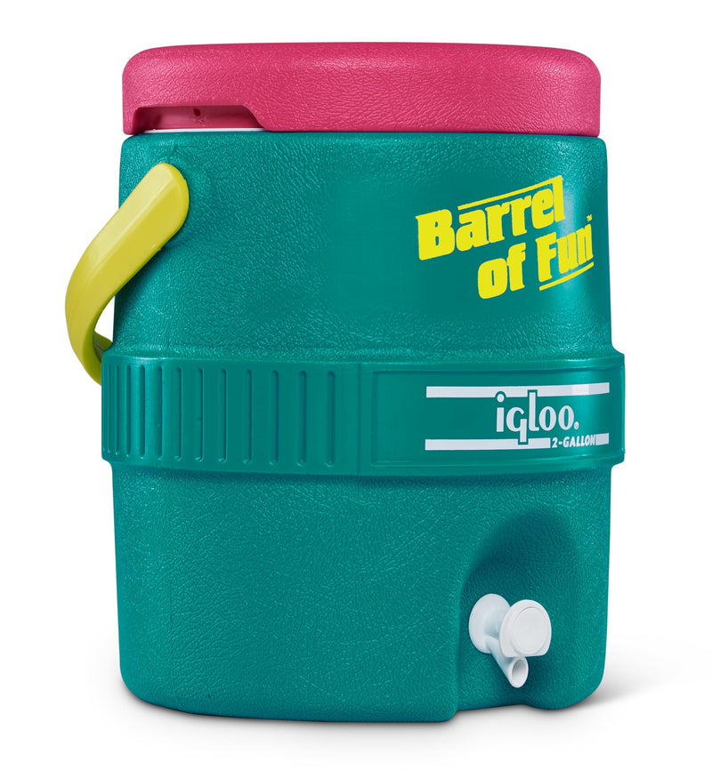 Igloo 2-Gallon Retro Party Water Jug Cooler, Jade