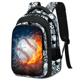 Fitvc School Backpack for Boys - Baseball Boys Backpack for Kids Children Teens Elementary Middle School - 17″ Sport Bookbag Travel Back Pack for Age 6-18