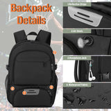 OCKLILY Basketball Backpack - Large Basketball Equipment Bag with Ball Holder & Shoe Compartment, Sport Bags for Basketball, Soccer, Volleyball, Gym, School and Travel, Black