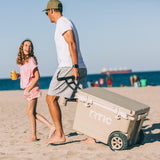 RTIC 52 Quart Ultra-Light Wheeled Hard Cooler Insulated Portable Ice Chest Box for Beach, Drink, Camping, Picnic, Fishing, Boat, Barbecue, 30% Lighter Than Rotomolded Coolers, Trailblazer