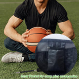 CORECISE Single Ball Bag with Zipper Pocket, Drawstring Sling Back Bag for Carrying Basketball, Volleyball, Soccer, Football