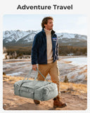 BAGSMART 4-IN-1 Duffle Bag for Travel, 40L Travel Bag Gym Duffle, TSA Carry on Backpack with Shoes Compartment & Wet Pocket, Water-resistant Workout Duffel, Grey