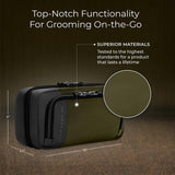 Briggs & Riley Hanging Toiletry Kit - Toiletry Travel Bags for Women & Men, Organizer for Vacation, Sleek & Compact Dopp Kit, Use for Bathroom Accessories, Makeup, & Skincare - ZDX Collection, Hunter