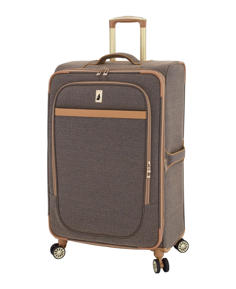 London Fog Kensington Navy Sand Herringbone 28" Expandable Spinner