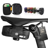 Lumiere & Co. Falcon Magnetic Saddle Bag – 0.37L Ultra Small Bike Bag, Fast Magnetic Buckle Attachment | Road Cycling-Specific Bike Seat Bag (Black, Ultra Small)