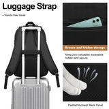 Boavan Laptop Backpack for men, 17.3 inch Laptop Bag with USB Port, Waterproof Travel Work Backpack Purse, Anti-Theft Teacher Nurse Doctor Casual Bookbags Office Business backpack，White