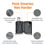 Amazon Basics 30-Inch Hardside Checked Spinner Luggage With TSA Lock, Lightweight Expandable Suitcase, Scratch-Resistant Surface, 8 Multi-directional Wheels, Black