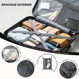 Lanuitjoy 20 inch Carry On Luggage Expandable Top Opening/Clamshell Opening, TSA Approved Carry On Luggage Hard Shell Suitcases, Lightweight Away Carry On Suitcases, Grey