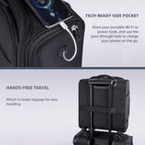 Verage Underseat Carry On Luggage with Wheels, 14.5-Inch Spinner Small Suitcase, Softside Lightweight Travel Bag for Men and Women, Airplane Carry On Bag, Black