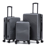 Rosamo Luggage Sets 3 Piece, ABS Suitcase Set (20/24/28), Hardside luggage with Spinner Wheels, Travel Luggage,14x8x9 Airline Approved Carry on, Lightweight Luggage with High-Security Lock
