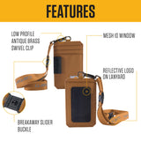 Carhartt 700D Nylon Duck ID Holder and Lanyard, W/Mesh ID Window for Quick Access, Carhartt Brown