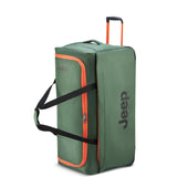 Jeep JS009D Two Wheel Rolling Travel Duffle Bag, Green, 27 Inch