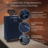 Briggs & Riley Essential 22" Carry On Expandable Spinner & Translucent Pouch Set - Luggage for Travel, Suitcase with Wheels, Softside Rolling Bag for Men & Women, Toiletry Organizer Bags for Vacation