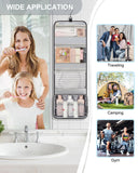 Relavel Travel Hanging Toiletry Bag for Men Women Travel Kit Shaving Bag Waterproof Large Makeup Bag Wash Bag Makeup Organizer Cosmetic Case for Bathroom Shower Black