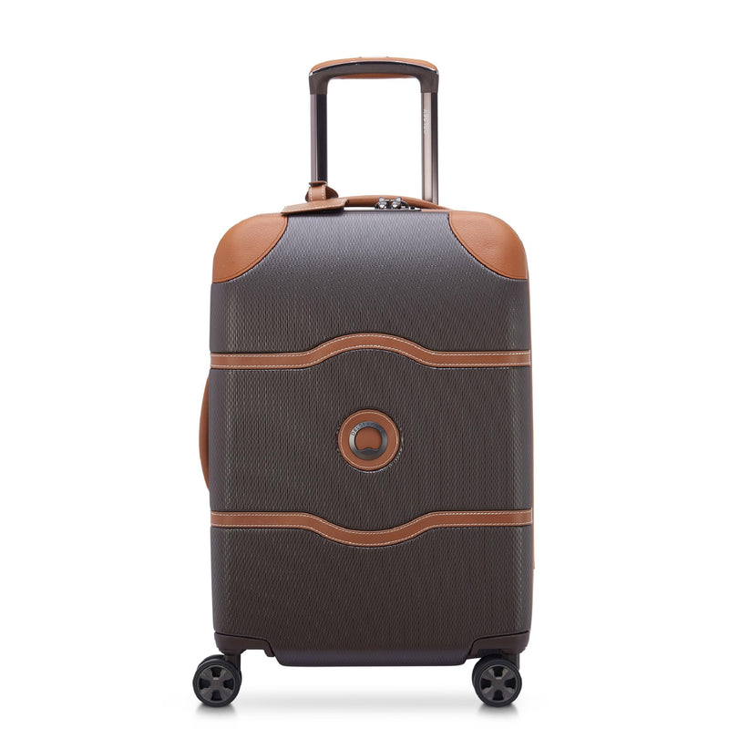 DELSEY PARIS Chatelet Air 2.0 Hardside Luggage with Spinner Wheels, Chocolate Brown, Carry on Plus 20 Inch