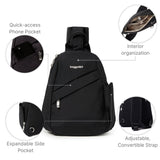 Baggallini Medium Sling Backpack - 9"x11" Lightweight Sling Bag with Convertible Adjustable Shoulder Strap