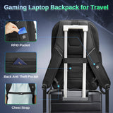 MATEIN 18 inch Gaming Backpack with Thick Padded Laptop Compartment, Anti Theft Extra Large Laptop Backpack with Rain Cover, Waterproof Travel Bag with Tech Organizer for Gaming Accessories