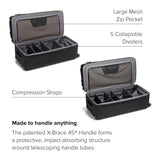 TUMI - Alpha Tall 4-Wheeled Duffel Packing Case - Hybrid Travel Suitcase with Integrated Shelving - Black