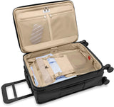 Briggs & Riley Essential 22" Carry On Expandable Spinner - Luggage for Travel, Suitcases with Wheels, Softside Rolling Bag for Men & Women, Self-Repairing Zipper - Baseline Collection, Black