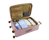 London Fog Queensbury Softside 28" Expandable Spinner, Rose Gold