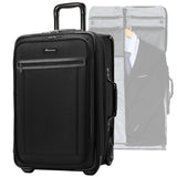 Modoker Rolling Garment Bag with Wheels Luggage for Suits with Wheels Wheeled Garment Bag for Travel 2 in 1 Rolling Duffel Bag, Black