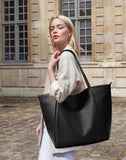 KALIDI Large Tote Bag Vegan Leather Casual Zipper Work Bag Weekender Hobo for Women 24L Oversize Shoulder Travel Purse