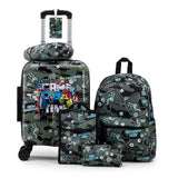 Rosamo Kid’s Luggage Set 6 Piece Suitcase Set 16" Hardside Luggage with Spinner Wheels Girls Boys Carry on Luggage Travel Rolling Luggage Airline Approved (Joystick)